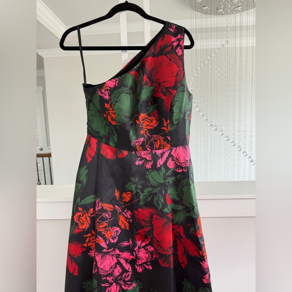 Anthropologie Hutch Elegant One-Shoulder Floral Evening Gown - Picture 4 of 8